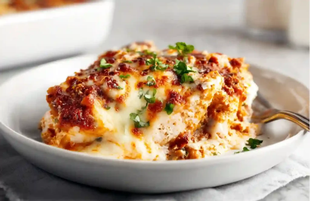 High Protein Casserole: Chicken Parmesan