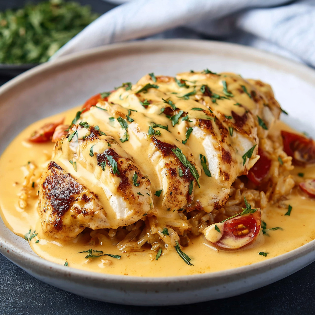 Tender and Flavorful Mexican Chicken with Cheese Sauce Recipe