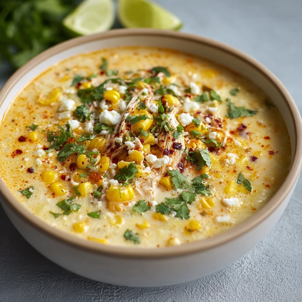 Mexican Street Corn Soup Crockpot Recipe for Cozy Nights