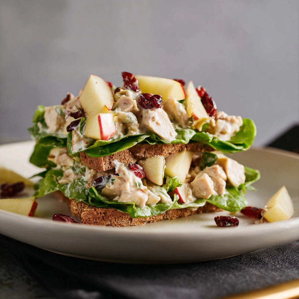Crispy Apple Chicken Salad with a Light Twist