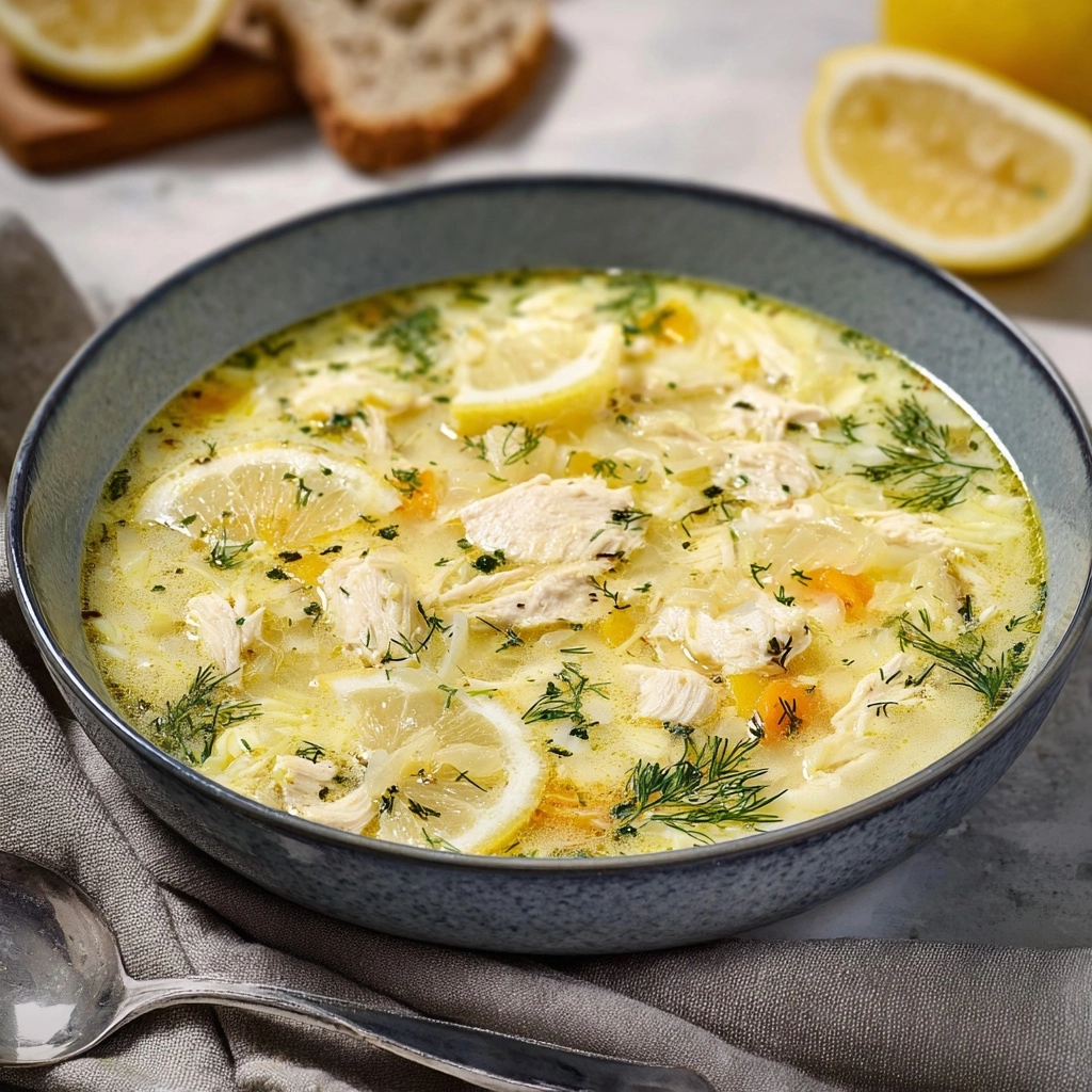 Avgolemono &mdash; Greek Lemon Chicken Soup &ndash; Skinny Spatula